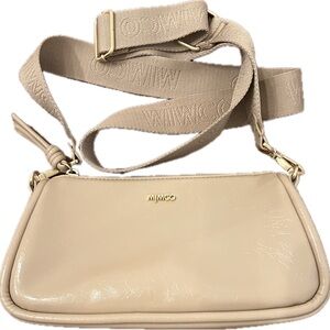 MIMCO Beige Baguette-style crossbody / camera bag Zip Crossbody Bag | Wide Strap